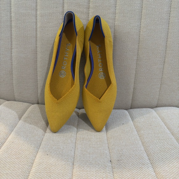 Rothy's Yellow Flats with Blue Accents - Picture 6 of 7